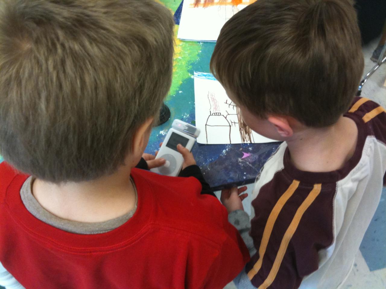 students using iPod Touch